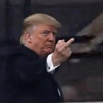 Pedo Trump flips bird