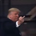 Trump gives the finger