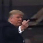 Trump flip off