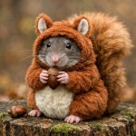 Rat in a squirrel costume