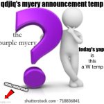 Image Title | is this a W temp; stinky watermark | image tagged in qdjlq myery announcement temp | made w/ Imgflip meme maker