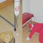 Santa checking under the table