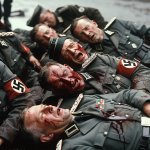 Nazi officers bleeding in the street MAGA fascism