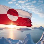 Greenland flag template