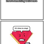 Fan holds clock and stops