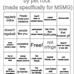 Chill Bingo by your local PetRock :> meme