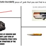 CHOOSE YOUR FAVORITE piece of junk you can find in a junk drawer meme