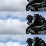 the thinker man thinking template