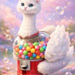 macchina del cigno gattino