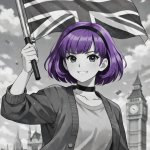 Amelia holding UK (??) flag! #??