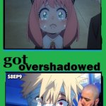 anya crying got overshadowed by bakugo crying | S3EP9 | image tagged in this scene got overshadowed by this scene,anime,spy x family,my hero academia,anya forger,bakugo | made w/ Imgflip meme maker