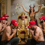 King Trump Golden Calf Mammon Worship MAGAt