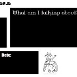 Rhymeswithgrug announcement template (new) meme