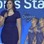 Tall Woman small guys