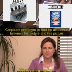 SCP Memes | SCP-434; INSIDE OUT | image tagged in tell me the difference | made w/ Imgflip meme maker