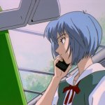 Rei Ayanami On Phone