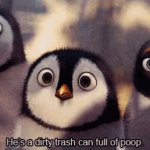 Trash can full of poop template