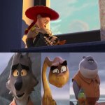 The Bad Guys Feel Bad For Jessie (Toy Story) | image tagged in dreamworks,disney,pixar,toy story,the bad guys,memes | made w/ Imgflip meme maker
