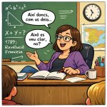 POV: la profe que quan explica i ni s'aixeca de la cadira.