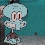 Squidward smiling