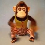 Monkey with cymbals GIF Template