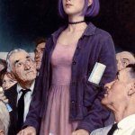 British girl standing up to give opinion