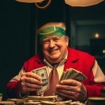 Trump greedy bribe money extortion blackmail