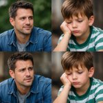 make for frames the first one is a man the second one is a kid t