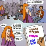 i wonder what he's drawing blank | image tagged in i wonder what he's drawing blank | made w/ Imgflip meme maker