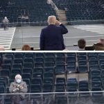 Trump and Hegseth organize a parade with an audience of one meme