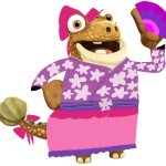 Mazu wearing a kimono