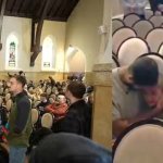 protesters disrupt and terrorize church members