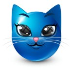 Blue cat emoji