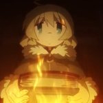 yuuri staring at book infront of fire