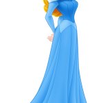 Princess Aurora Wearing Her Blue Dress