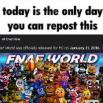 today is the only day you can repost this