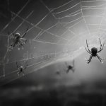 scary ominous spiders background