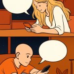 girl and boy texting