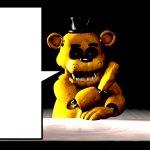golden freddy’s announcement template meme