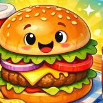 Hamburger and fish and chips