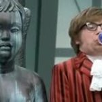 Austin Powers Mike Myers Peeing Statue GIF Template