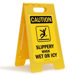 Slippery when wet sign