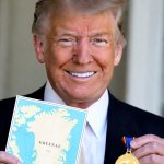 Donald Trump Greenland map and gold peace medal