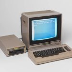 Commodore 65 computer set up keyboard