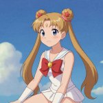 Sailor Moon Wears a White Mini Dress
