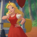 Blonde Lifeguard as a Queen