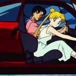 Sailor moon car door open