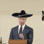 Gavin Newsom at podium template