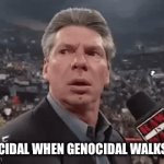 Mods you can have the honor of coming up with a title | SUICIDAL WHEN GENOCIDAL WALKS IN | image tagged in gifs,55 | made w/ Imgflip video-to-gif maker