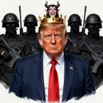 King Donald Trump Satan secret police ICE MAGA